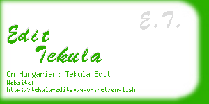edit tekula business card